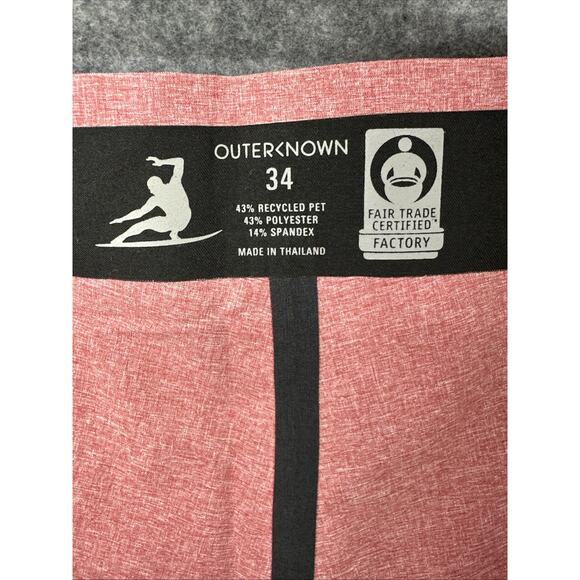 NWT Outerknown by Kelly Slater Mens Sz 34 Boardshorts Apex Swim Trunks Red $145 - Picture 6 of 16